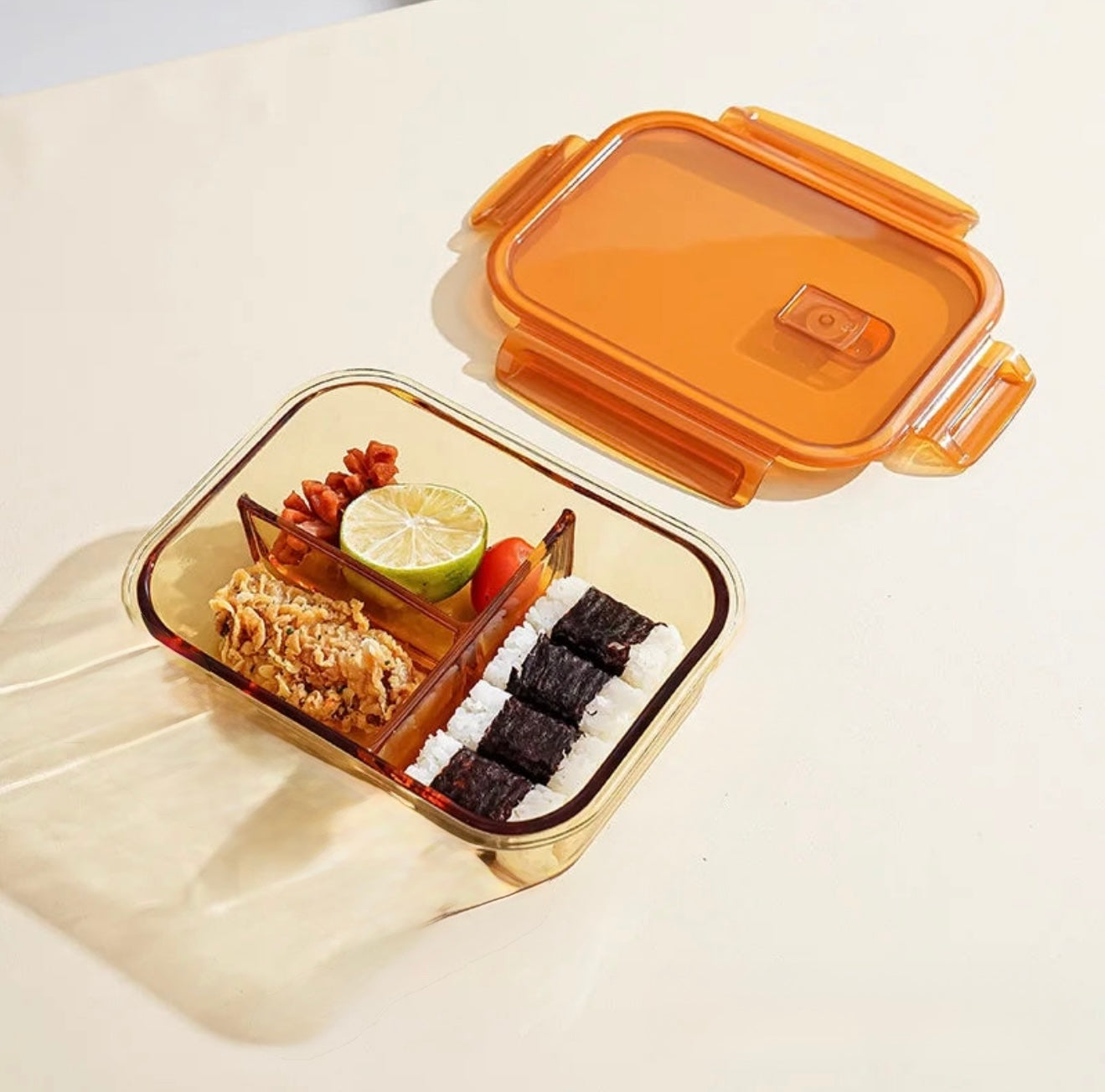 Art of mangiare™ - Glas Meal-Prep Box mit Fächern