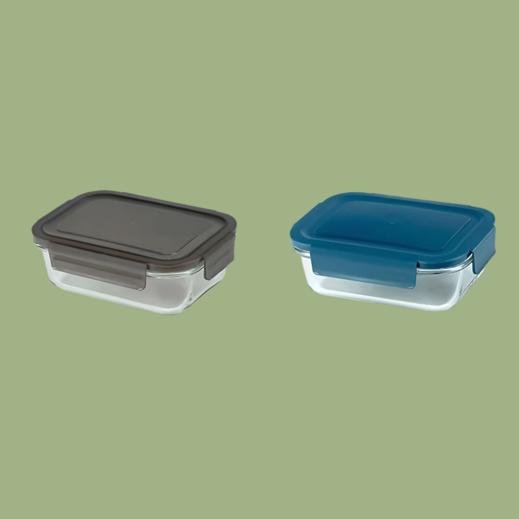 Art of mangiare™- Glas Meal-Prep Box mit schwarzem Deckel