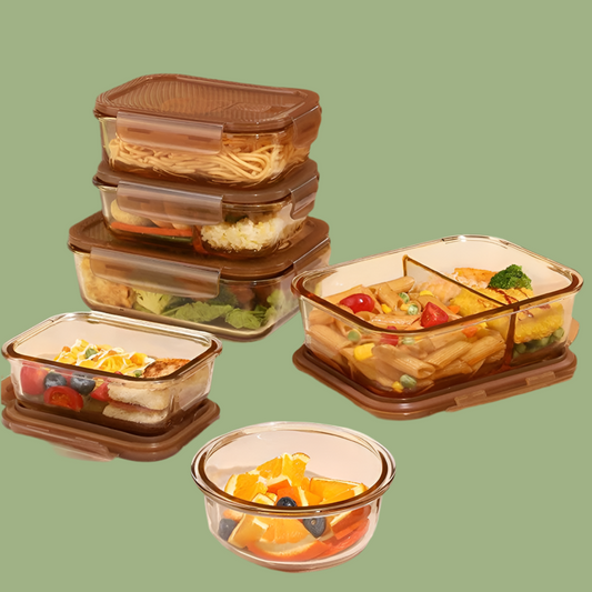 Art of mangiare™  - Glas Meal-Prep Box mit Fächern