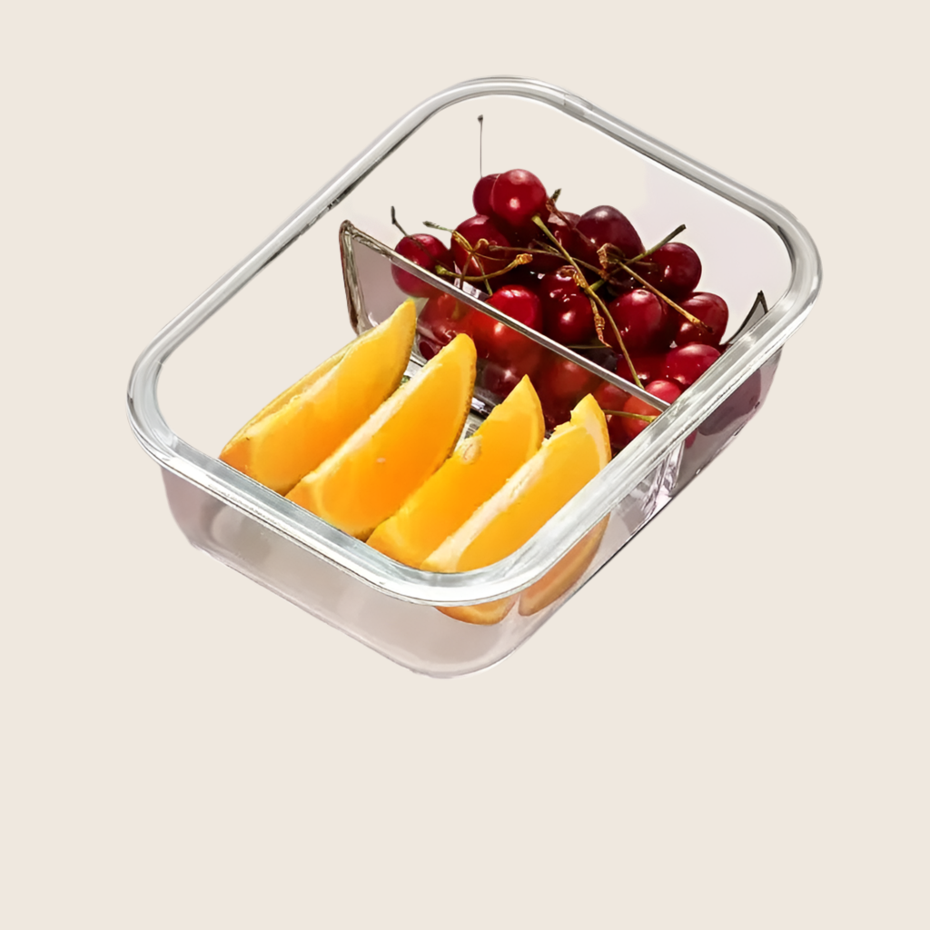 Art of mangiare™- Glas Meal-Prep Box mit schwarzem Deckel
