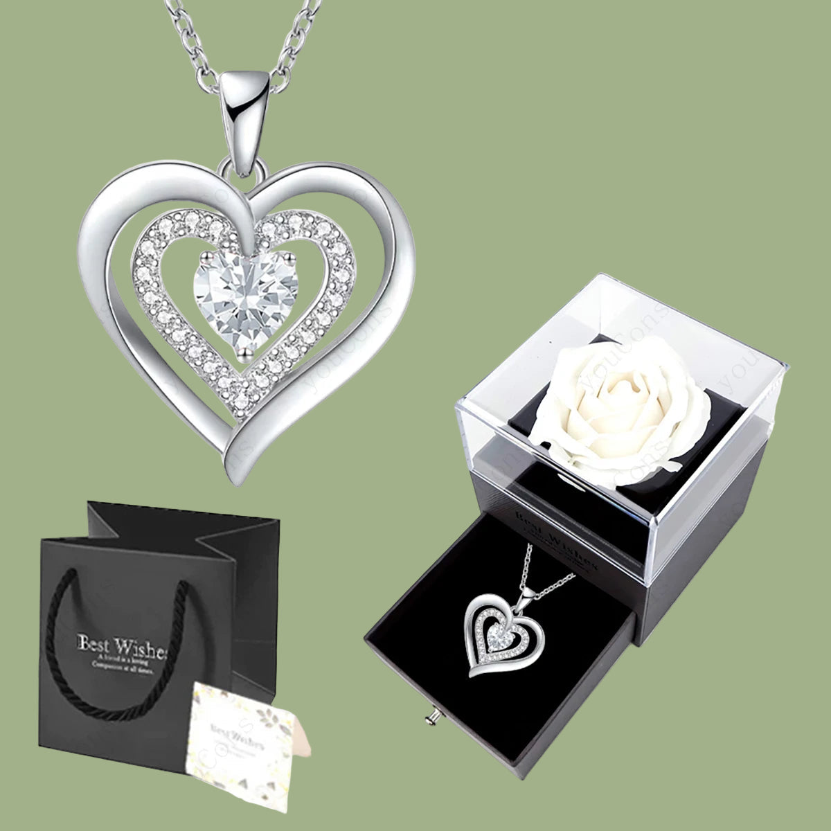 Art of mangiare™ - Kette mit zwei Herzen