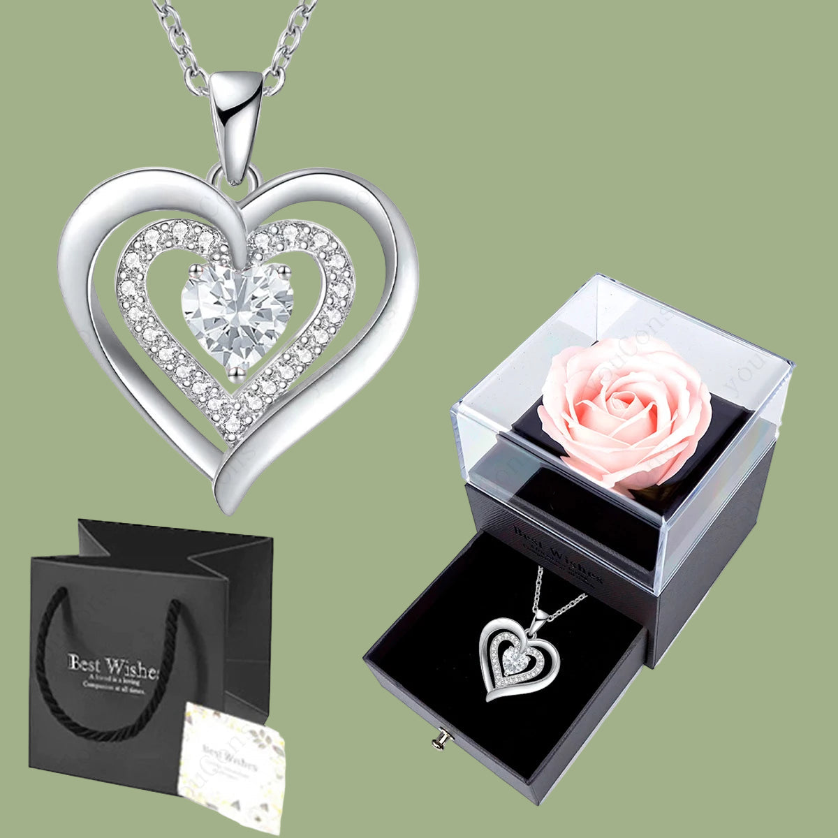 Art of mangiare™ - Kette mit zwei Herzen